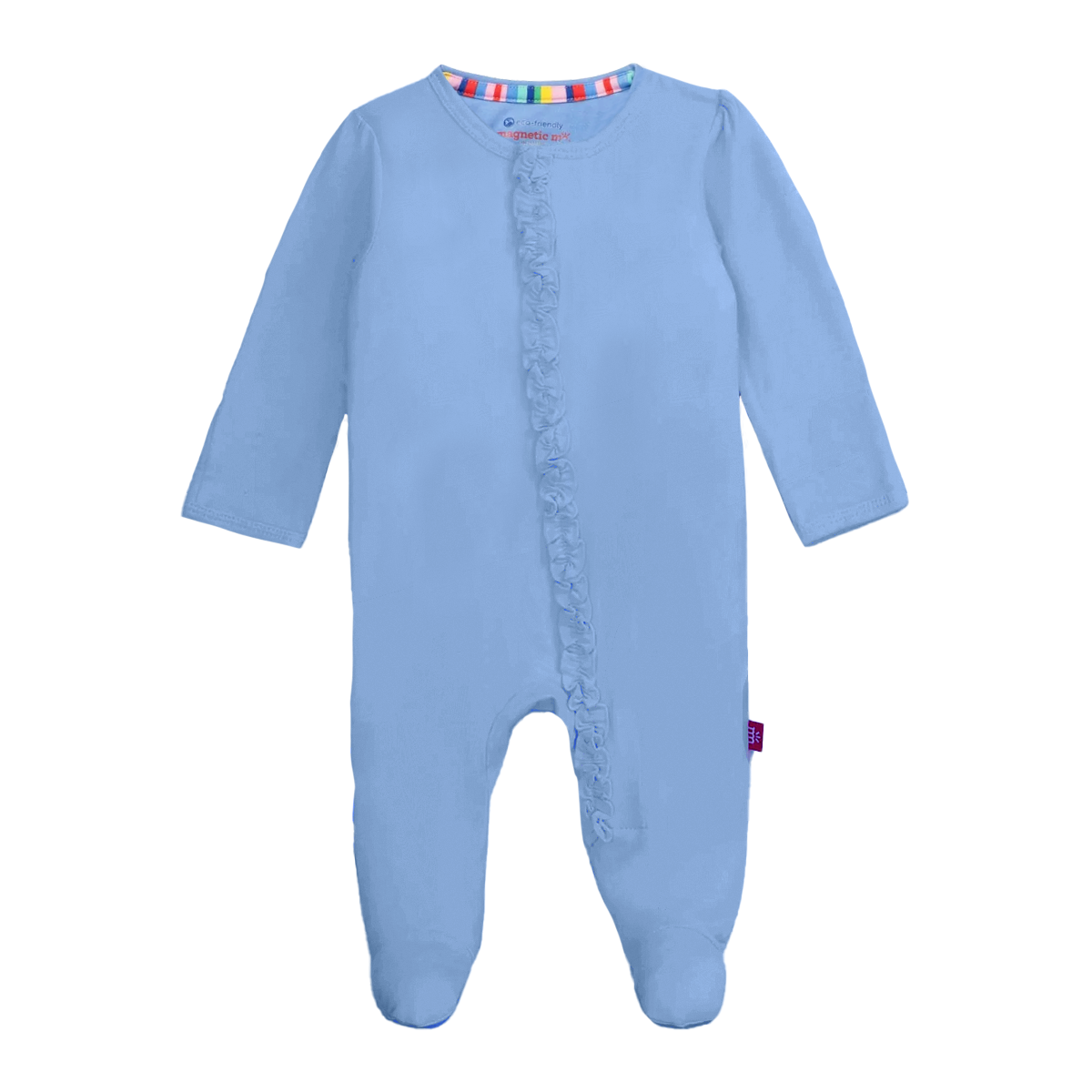 Magnetic Me Blue Skies Baby Girl's Ruffled Footie