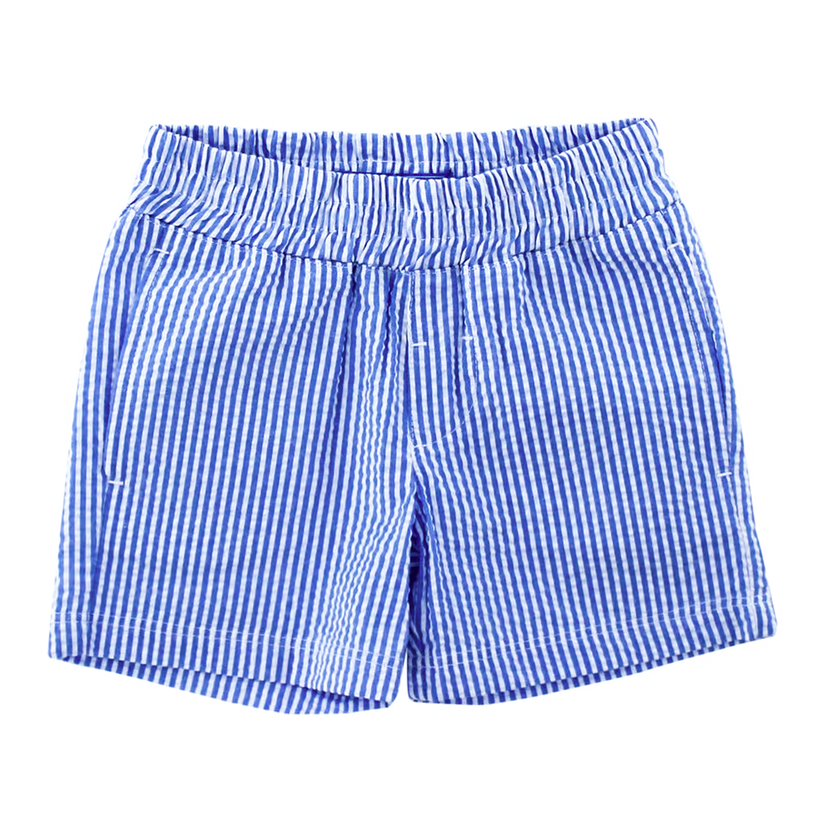 J. Bailey Boys Blue Stripe Seersucker Pull On Shorts