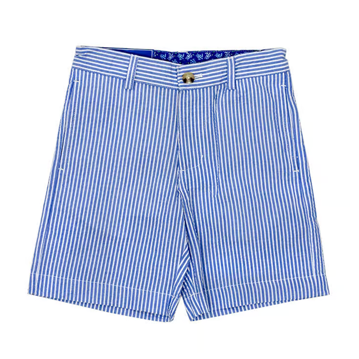 J. Bailey Boy's Blue Striped Seersucker Shorts