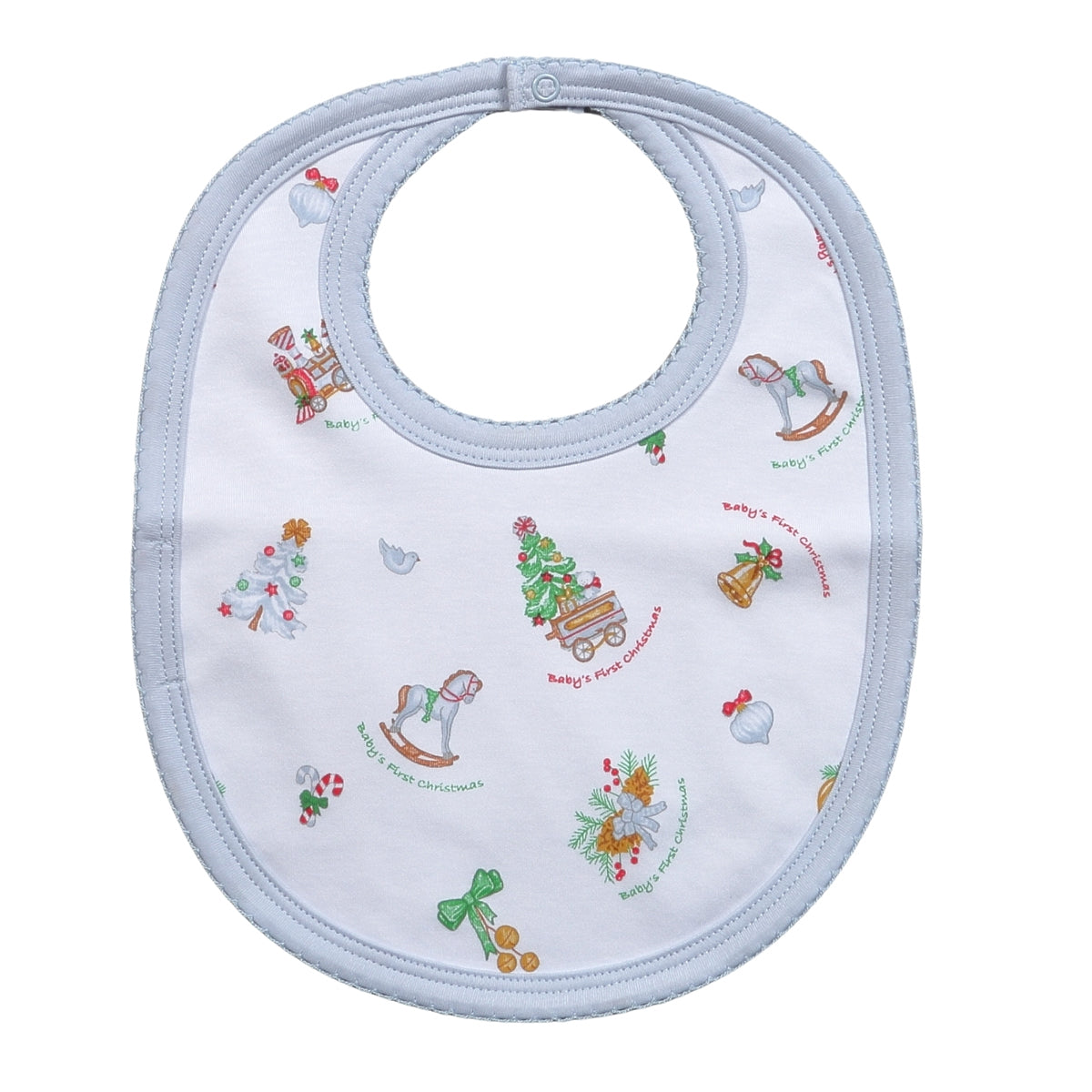 Boy's Baby's First Christmas Bib