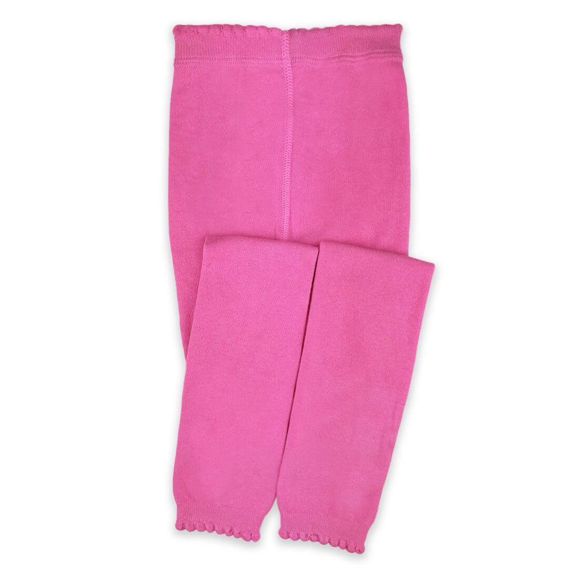 Jefferies Socks Scalloped Footless Tights Bubblegum Pink Leggings