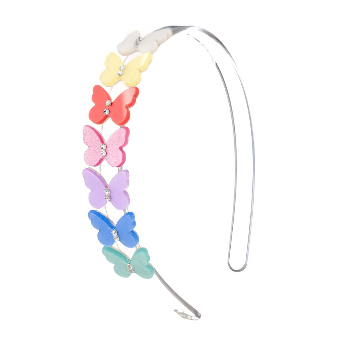 Girl's Spring Butterflies Acrylic Headband