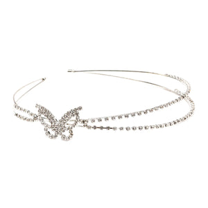 Girl's Rhinestone Butterfly Headband