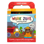 Work Zone coloring book with crayons