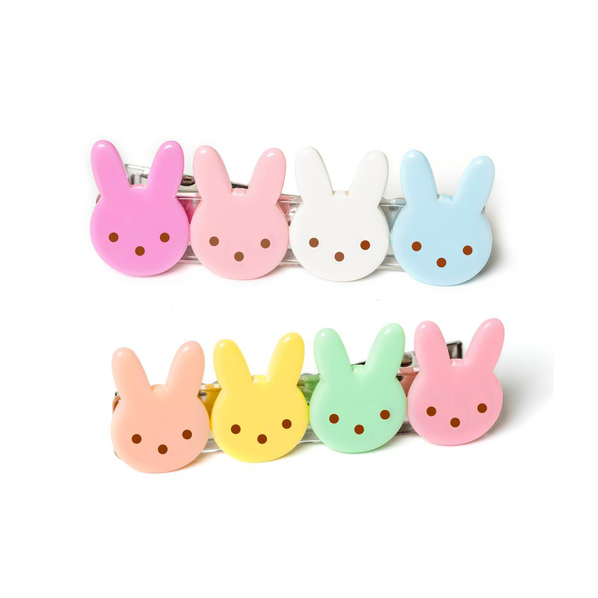 Cute Bunnies Pastel Alligator Hair Clips by Lilies & Roses