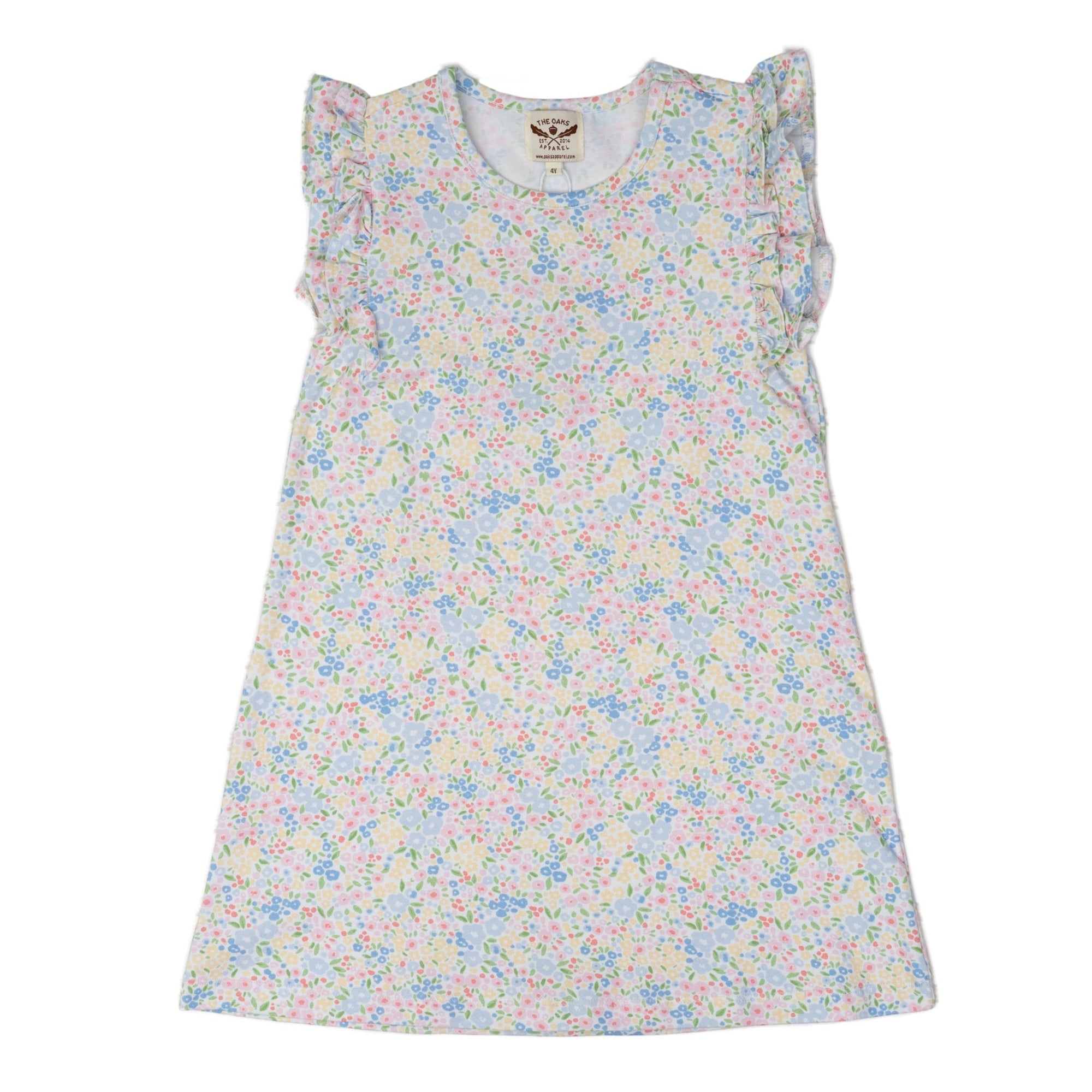 Spring Floral Toddler Girl's Knit Daisy Dress by The Oaks