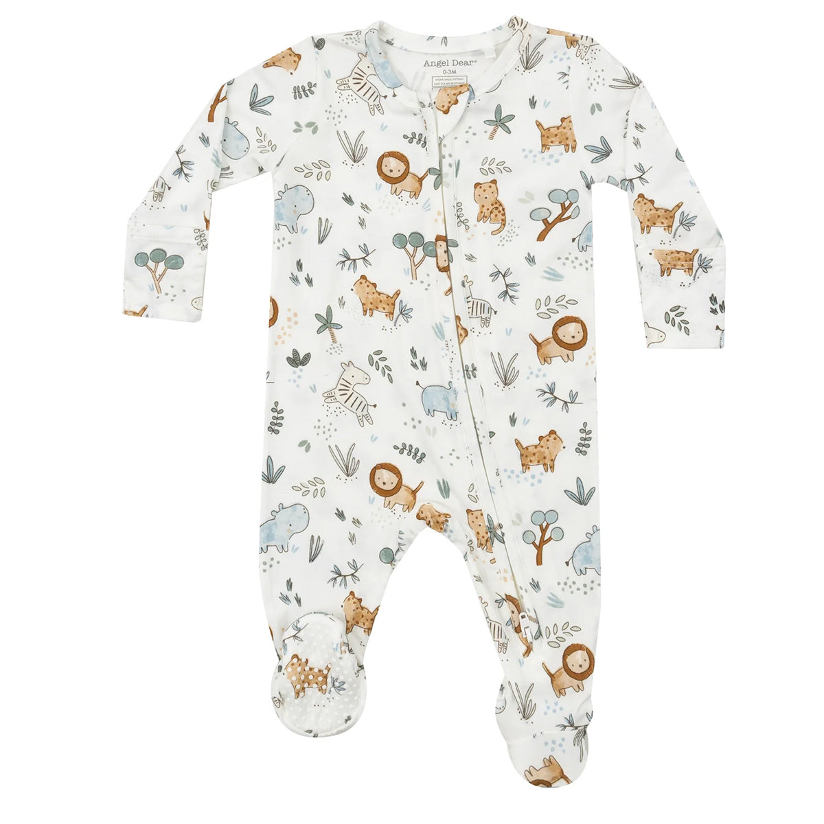 Delicate Safari Zippered Footie