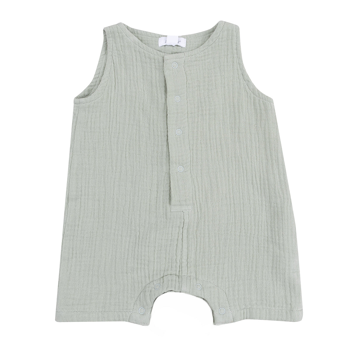 Boy's Organic Cotton Sage Sleeveless Romper