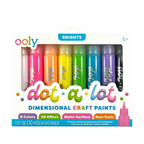 Set of 8 colorful dimensional craft paint pens.