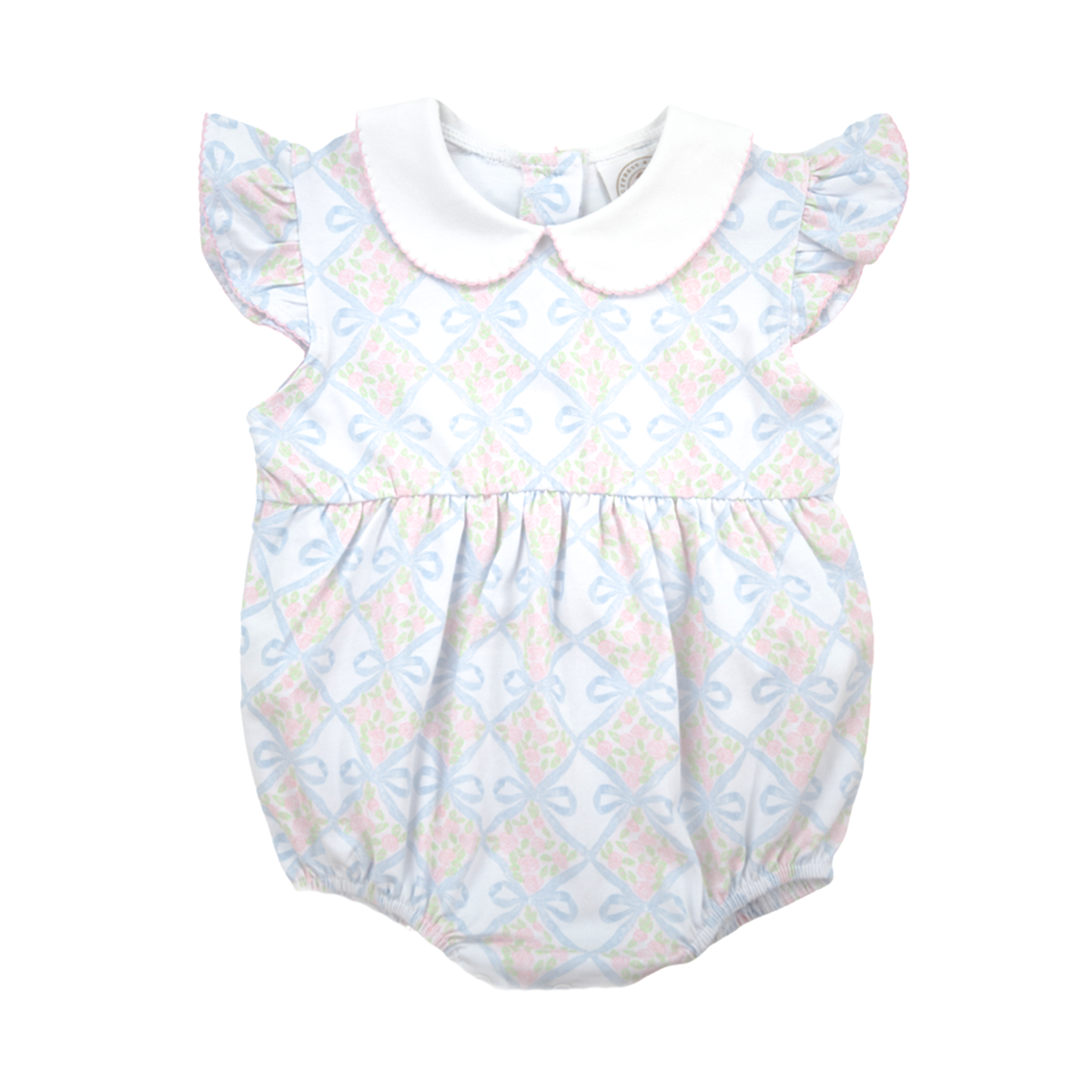 Baby Girl's Dottie Floral Block Bubble by Cypress Row