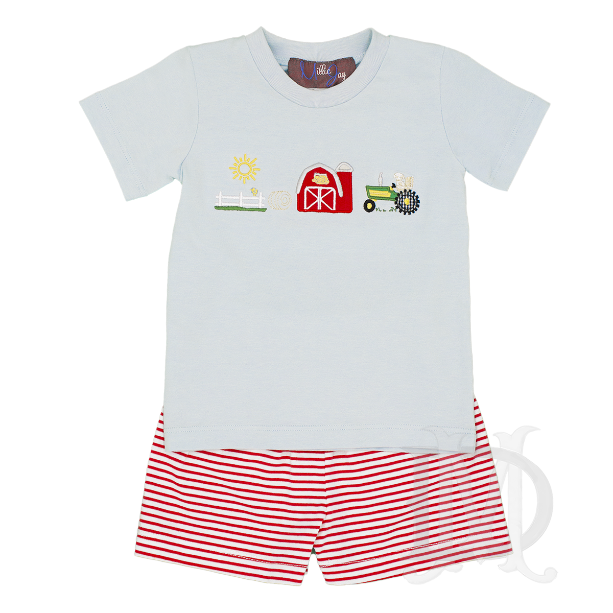 Toddler Boy's Hooked on Fishing Shorts Set by Trotter Street Kids -  Madison-Drake Children's Boutique