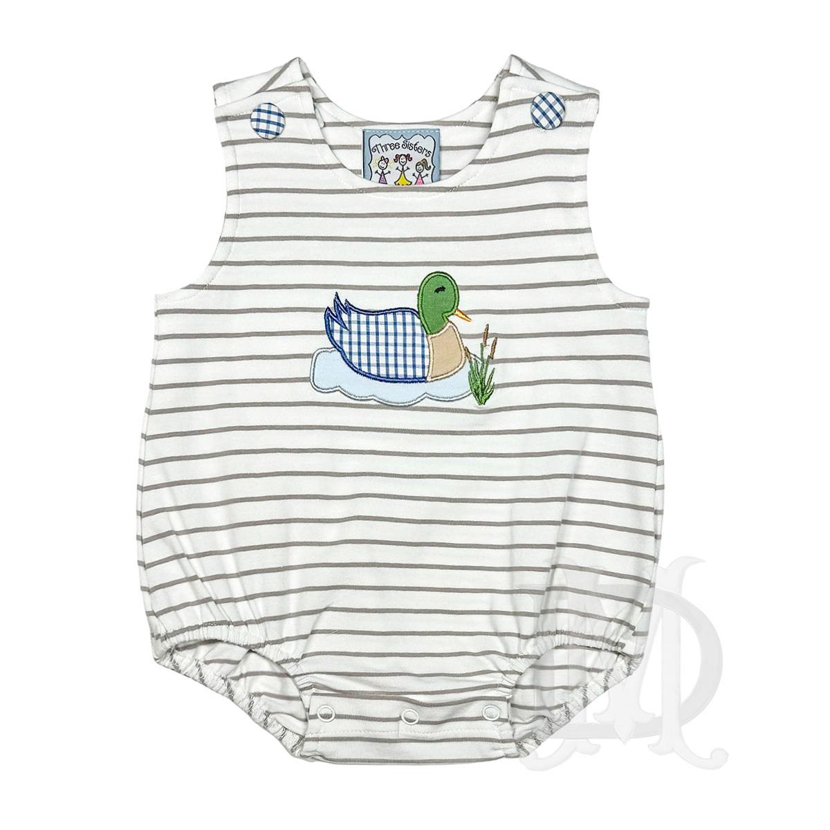 Baby Boy's Duck Applique Bubble