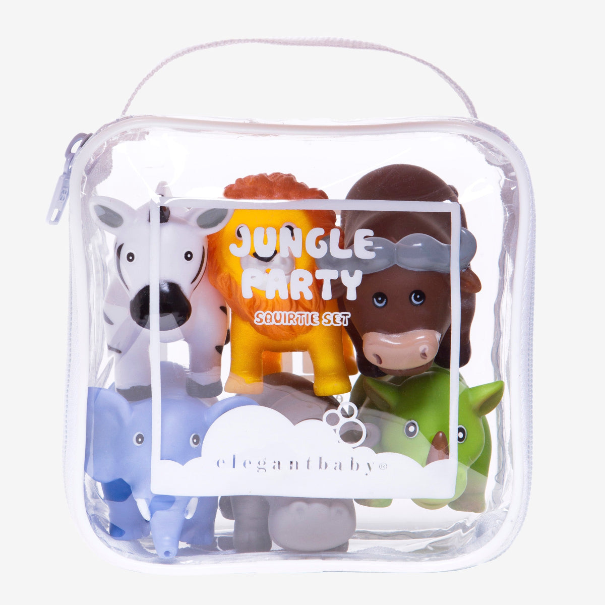 Jungle Animal Squirtie Bath Toys in a Case
