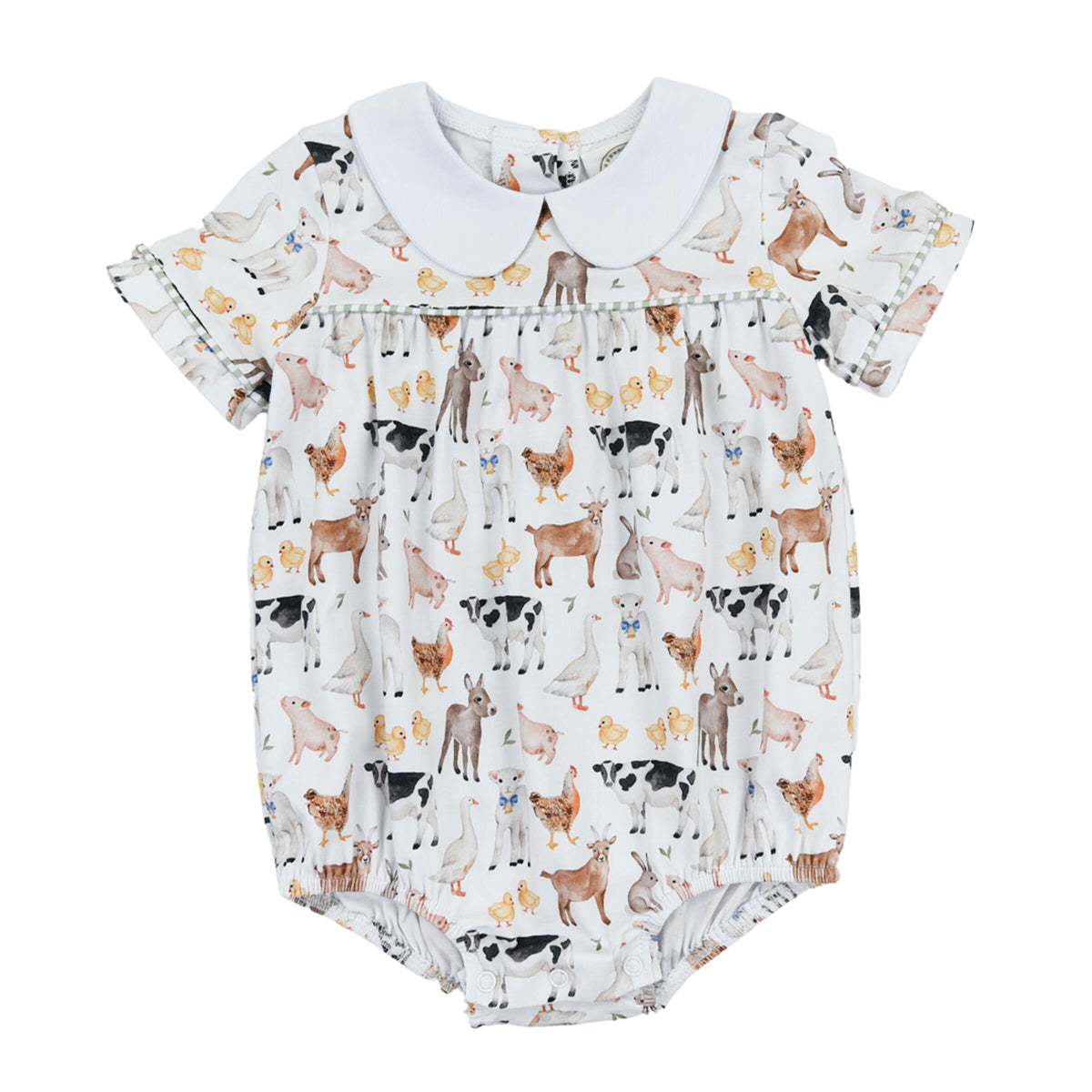 Farm Animal Print EIEIO Baby Boy's Bubble