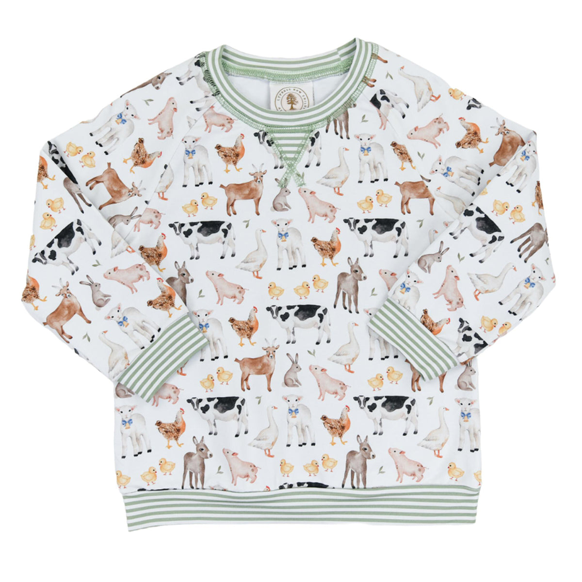 Boy's Farm Animal Print EIEIO Pullover