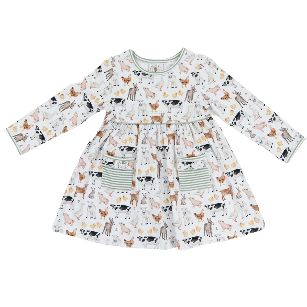 Girl's Farm Animal Print EIEIO Dress