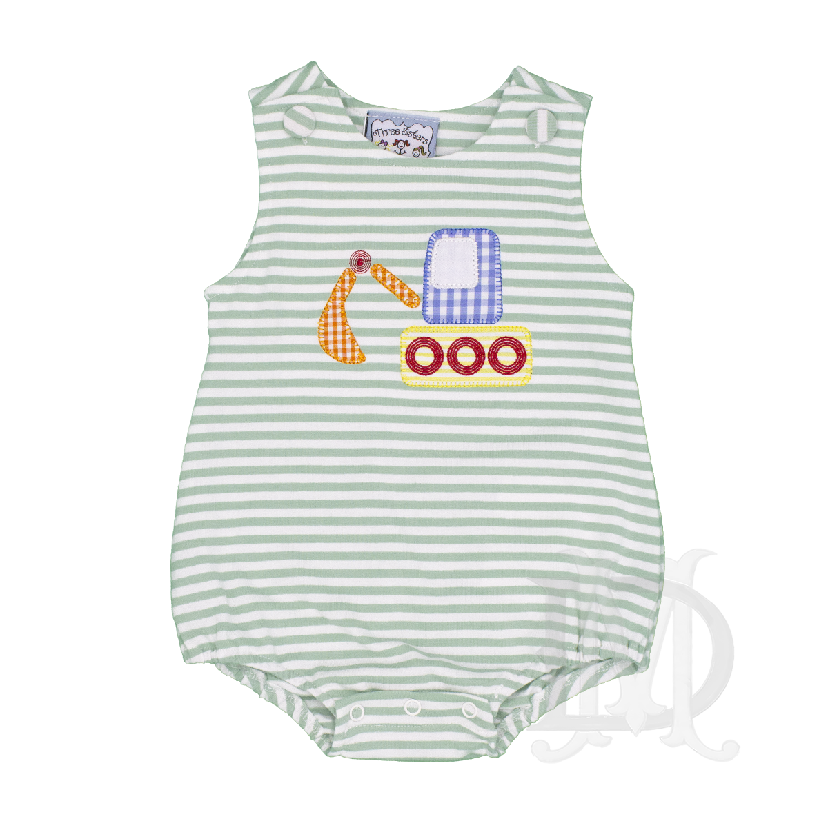 Three Sisters Baby Boy's Appliqued Excavator Knit Bubble