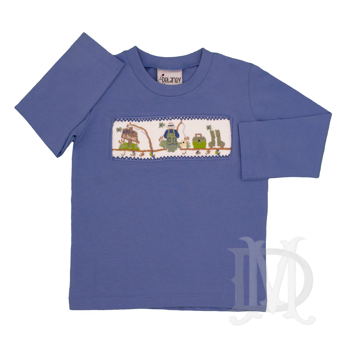 Boy's Fishing Hole Smocked Tee