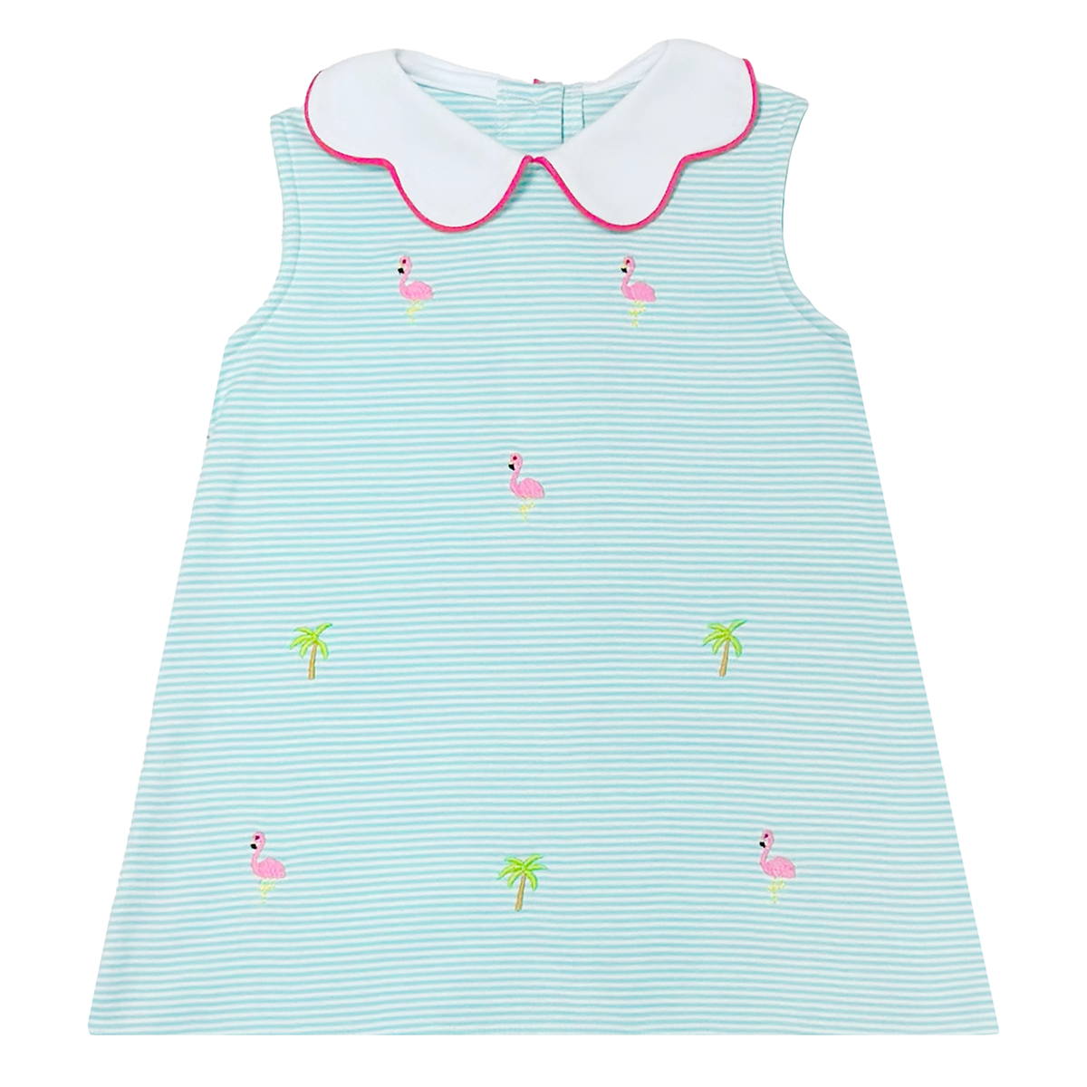 Girl's Embroidered Flamingo Sleeveless