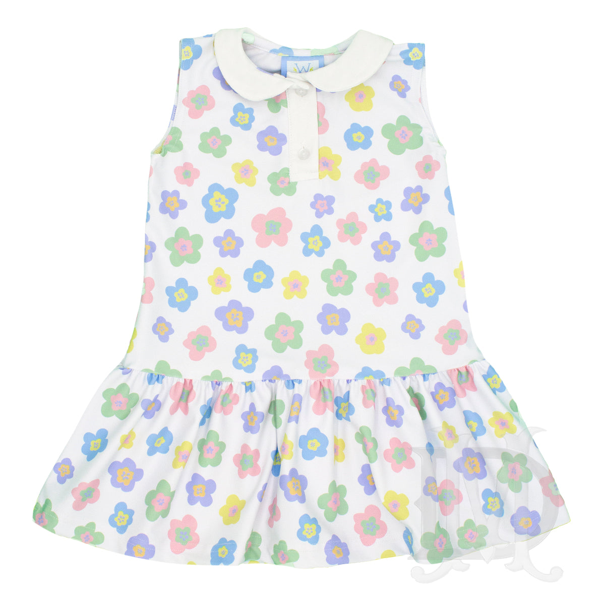 Multi Floral Little Girl's Athleisure Dress by Funtasia Too