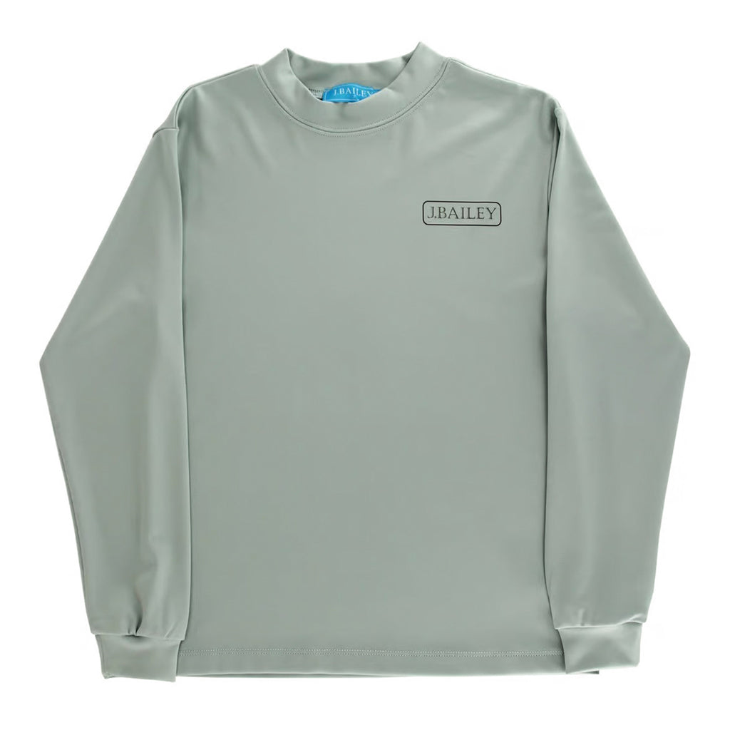 Boys sage green football performance tee by J. Bailey with stadium print