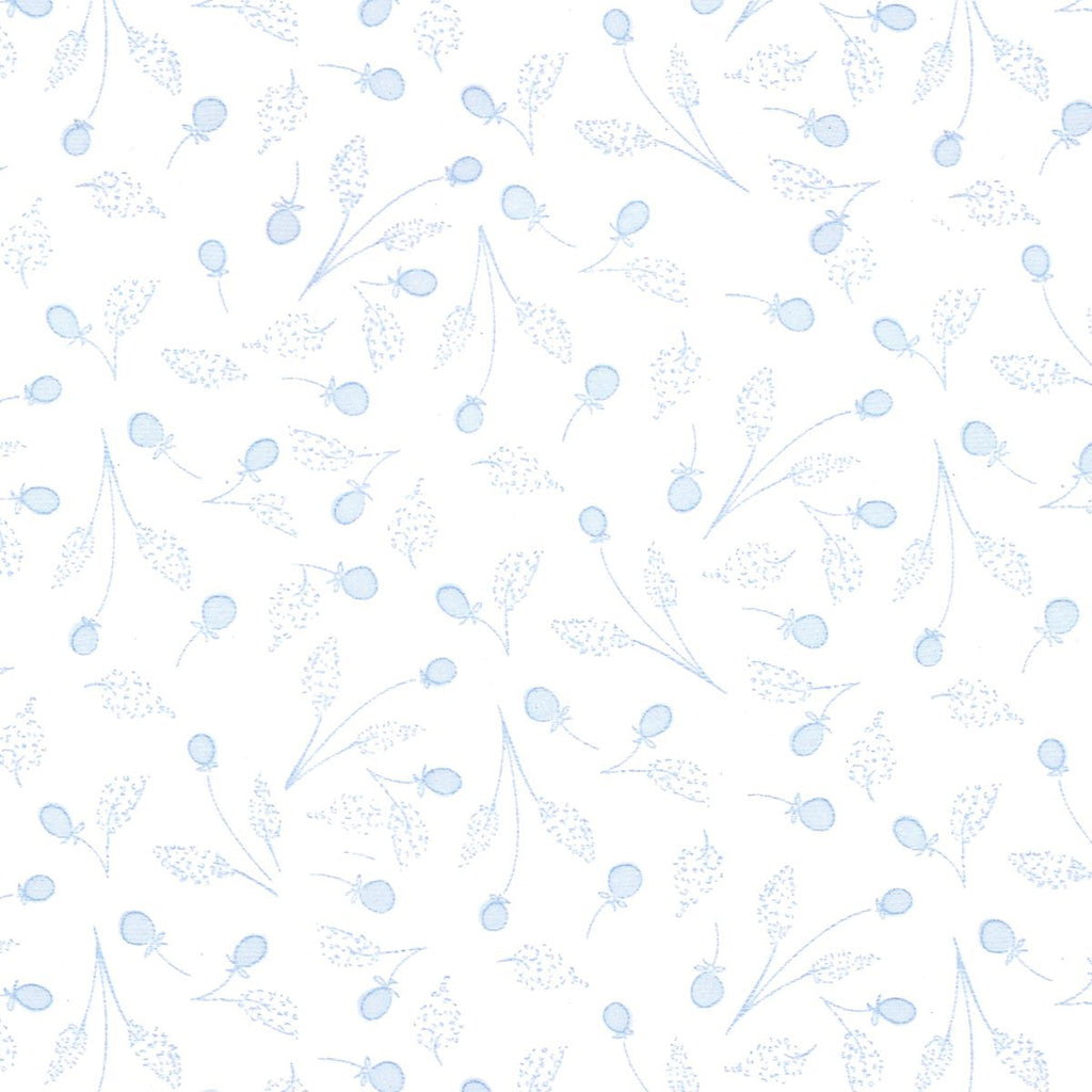 Light blue floral pattern on a white background
