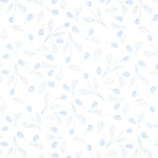Light blue floral pattern on a white background