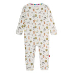 Children's magnetic romper with farm pattern
