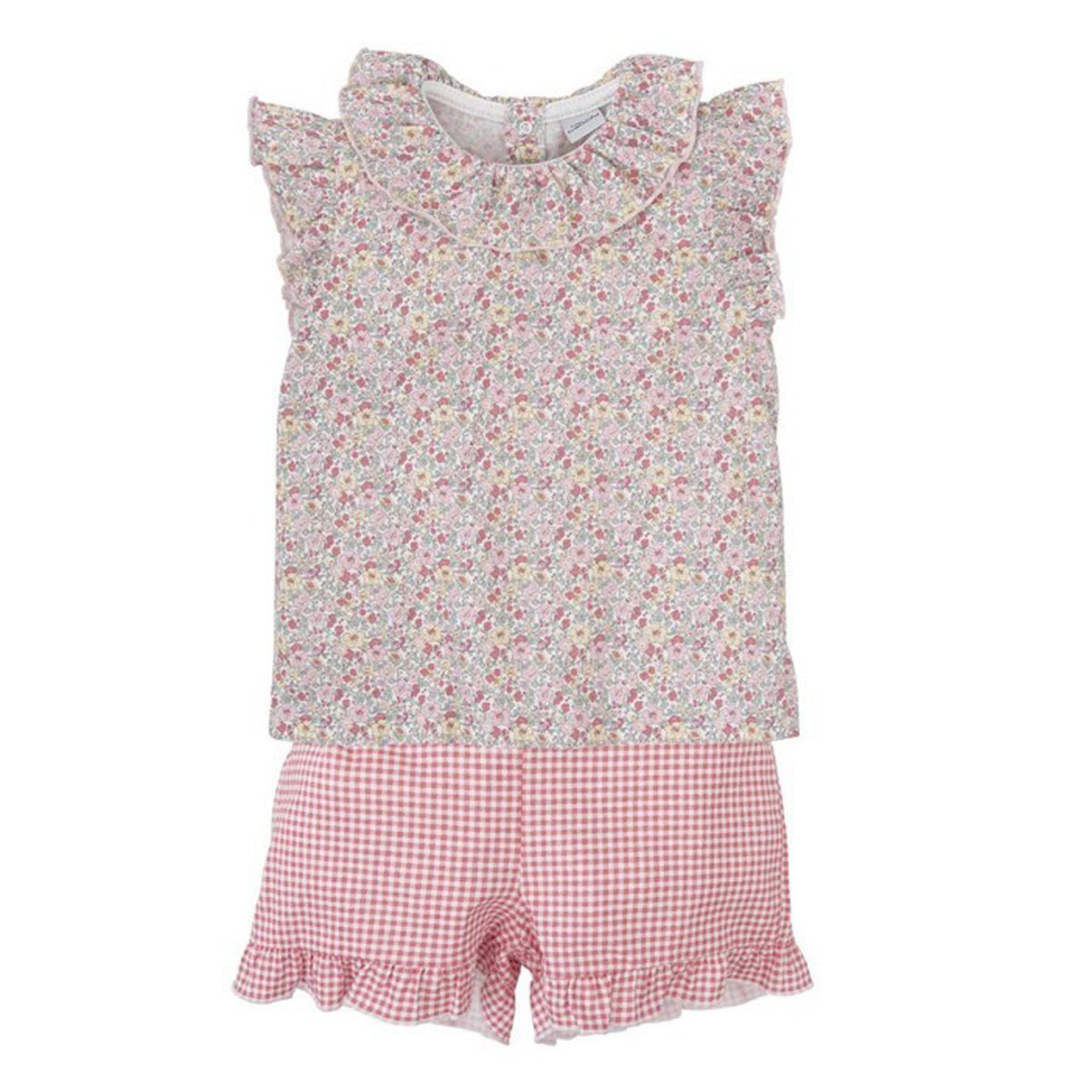 Gardenia Floral Girl's Flutter Sleeve Toddler Shorts Set