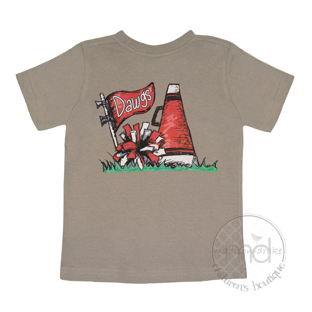 Toddler Girl Dawgs Cheer Grey Logo T-Shirt Life In The South Co