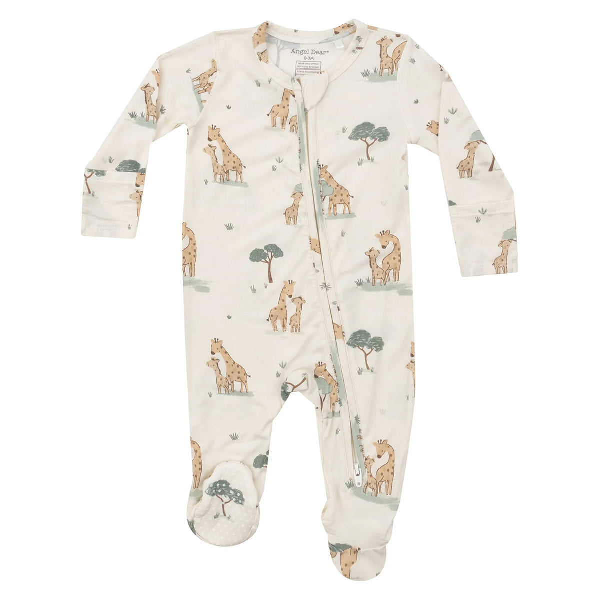 Giraffe Families Zippered Footie