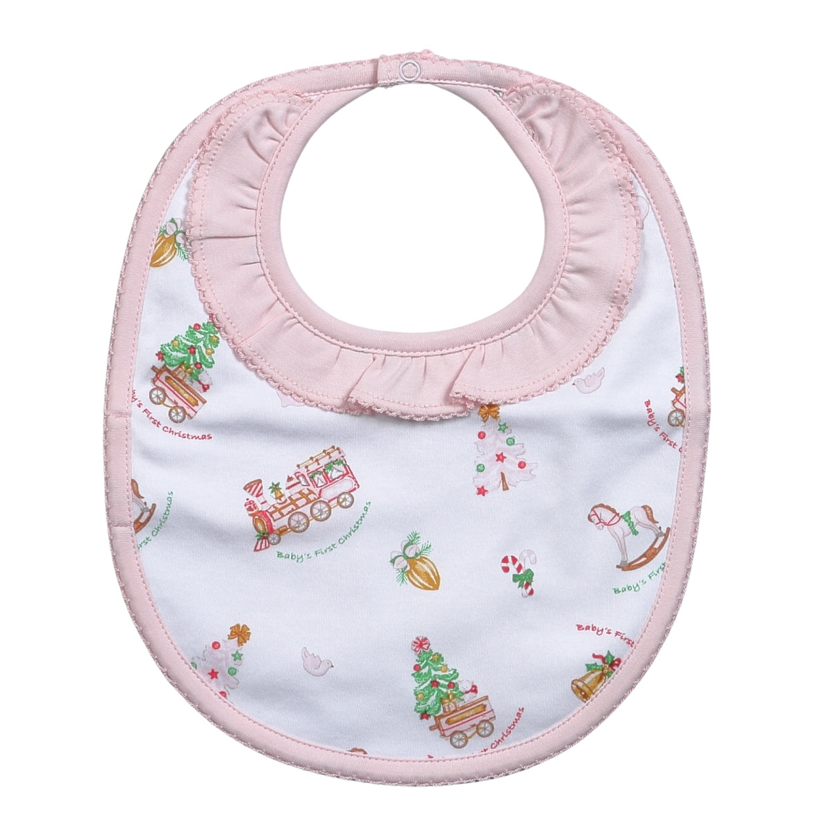 Girl's Baby's First Christmas Bib