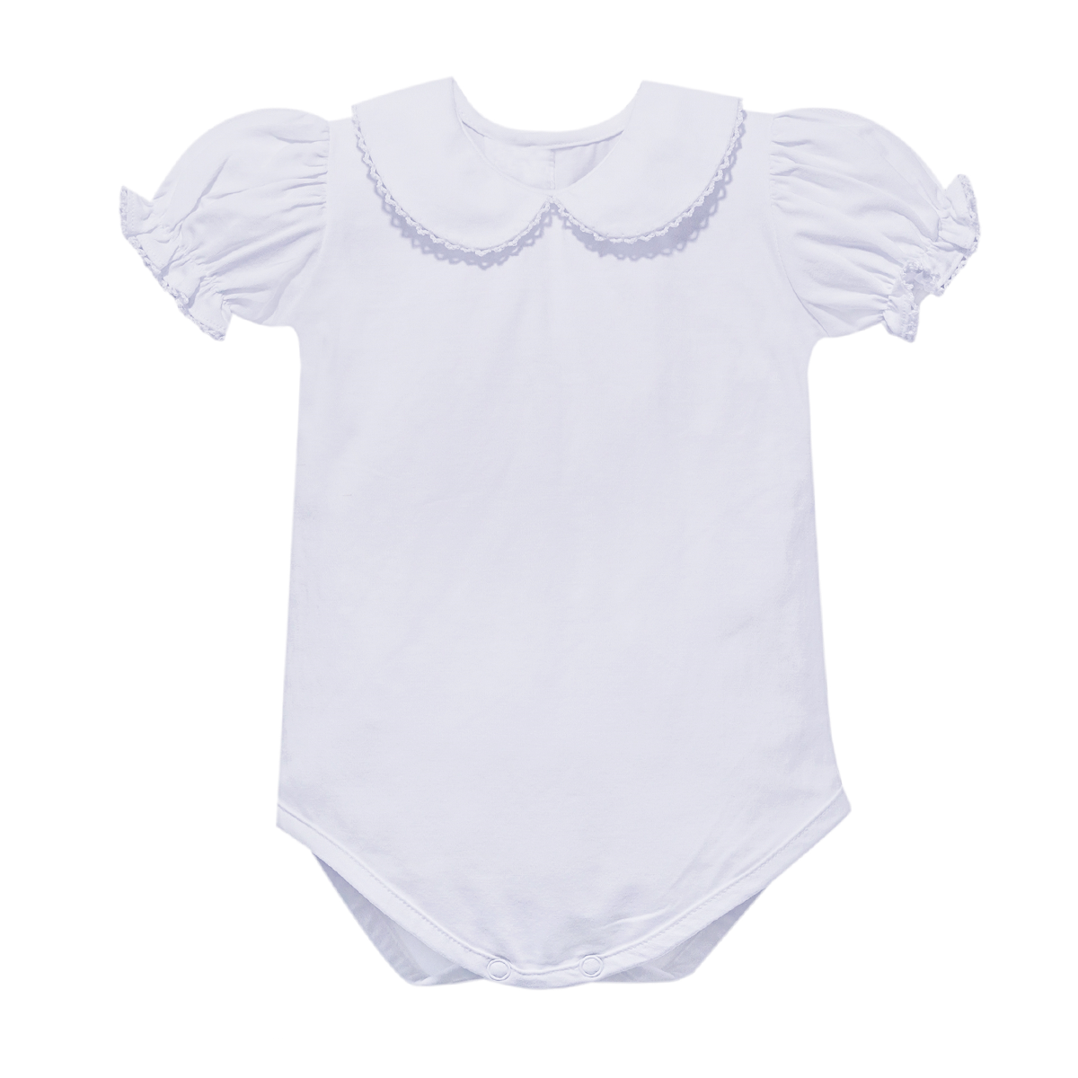 Girl's White Short Sleeve Onesie