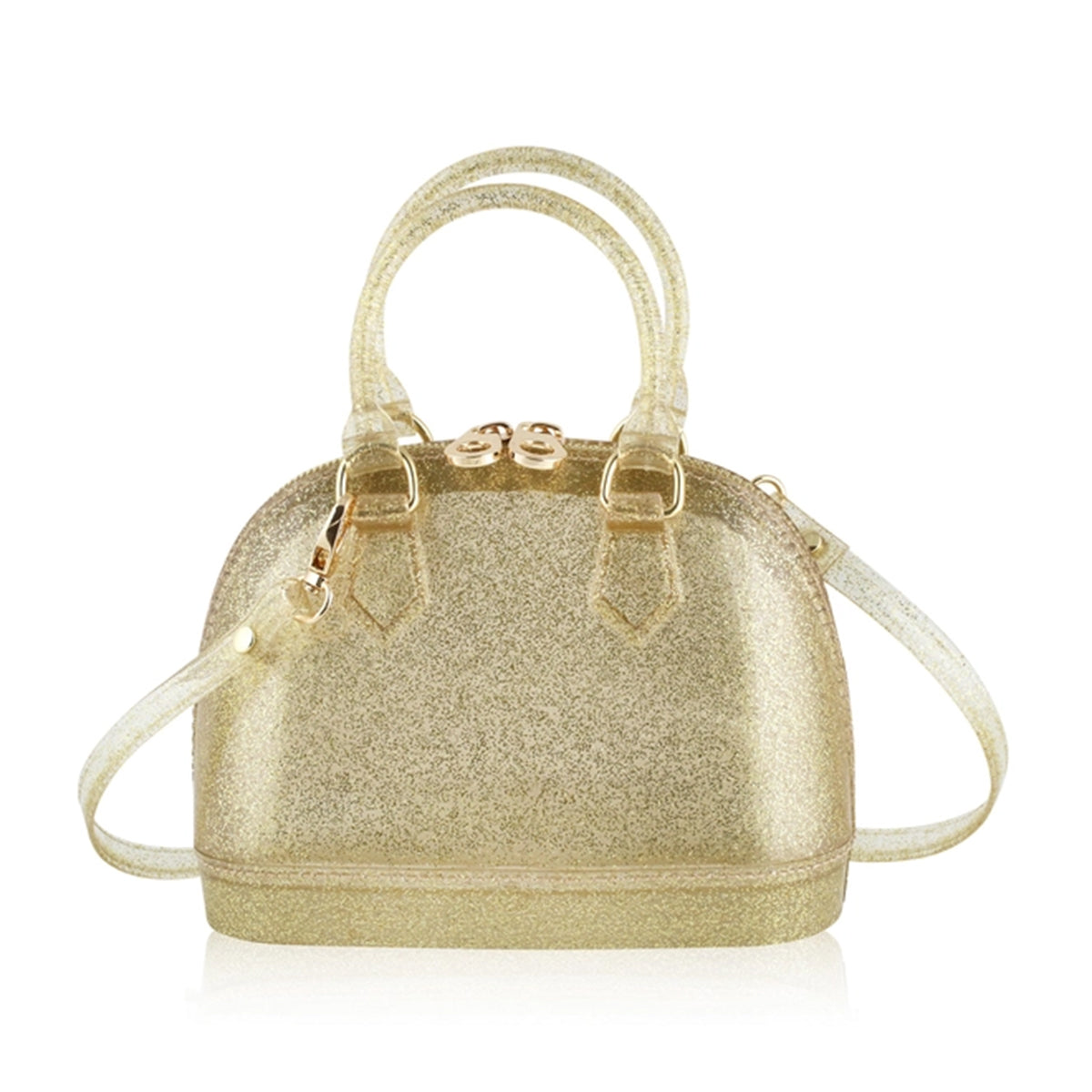 Gold Sparkle Jelly Purse for Little Girls