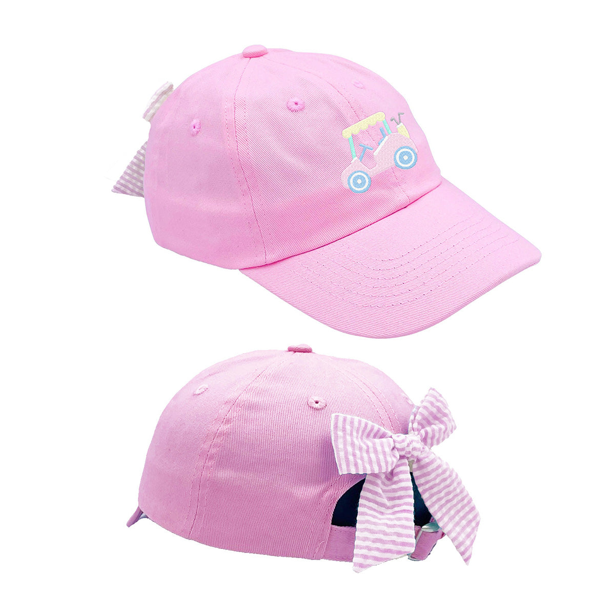Golf Cart Bow Pink Toddler Baseball Hat