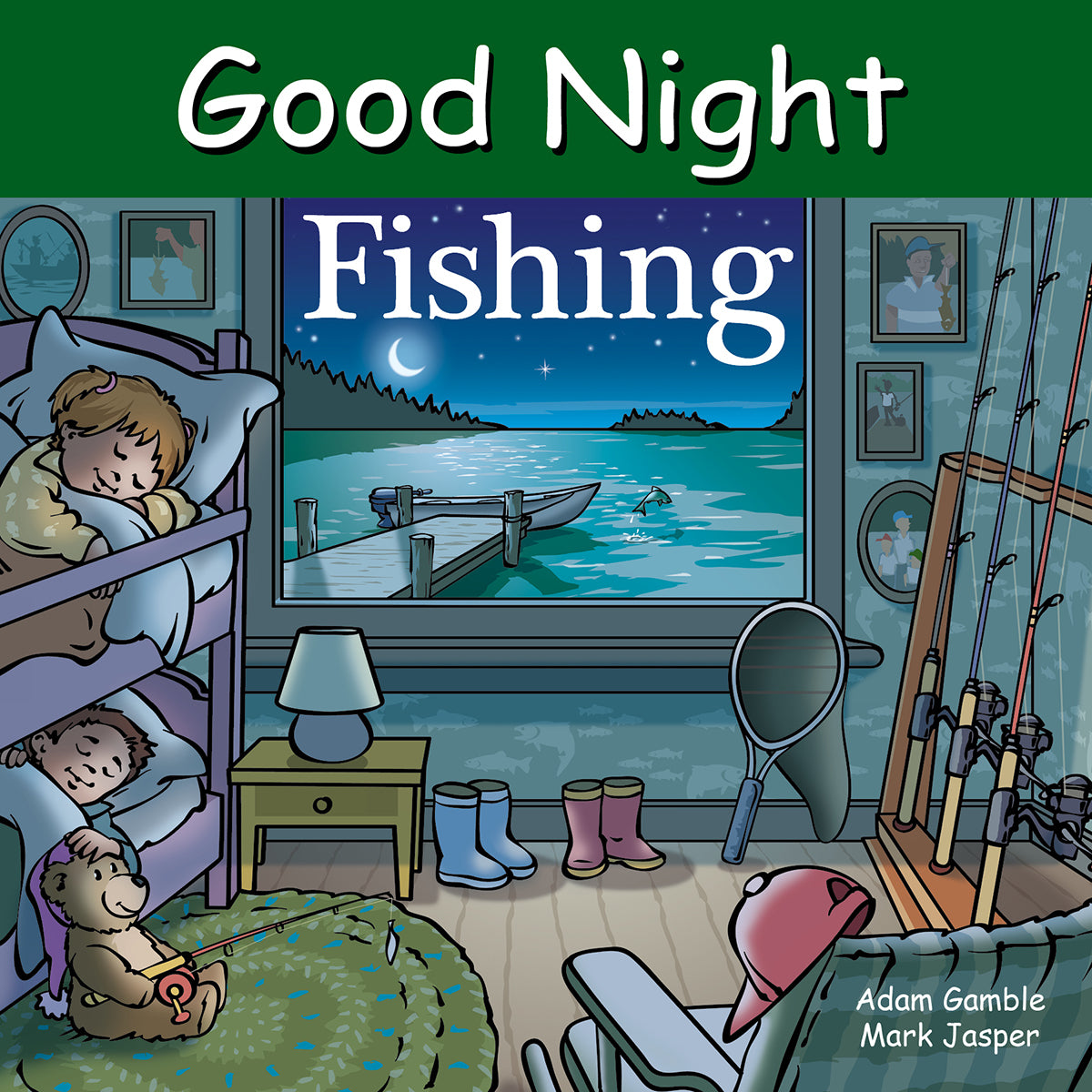 Good Night Fishing children's board book.