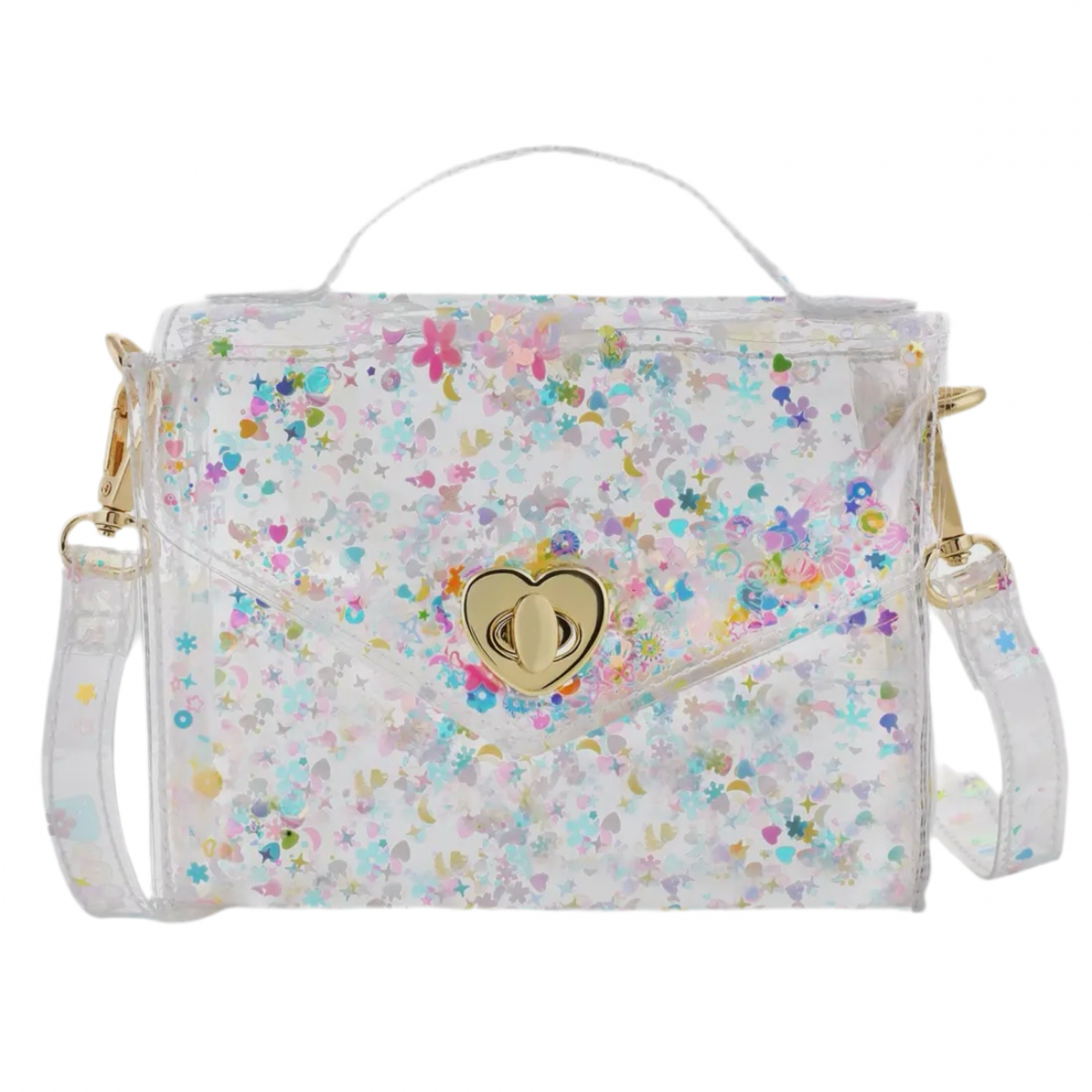 Pastel Sparkle Gussie Glitter Bag Little Girl's Clear Purse