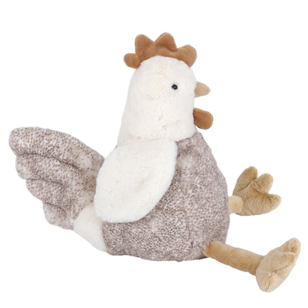 French hen stuffed chicken plush animal.