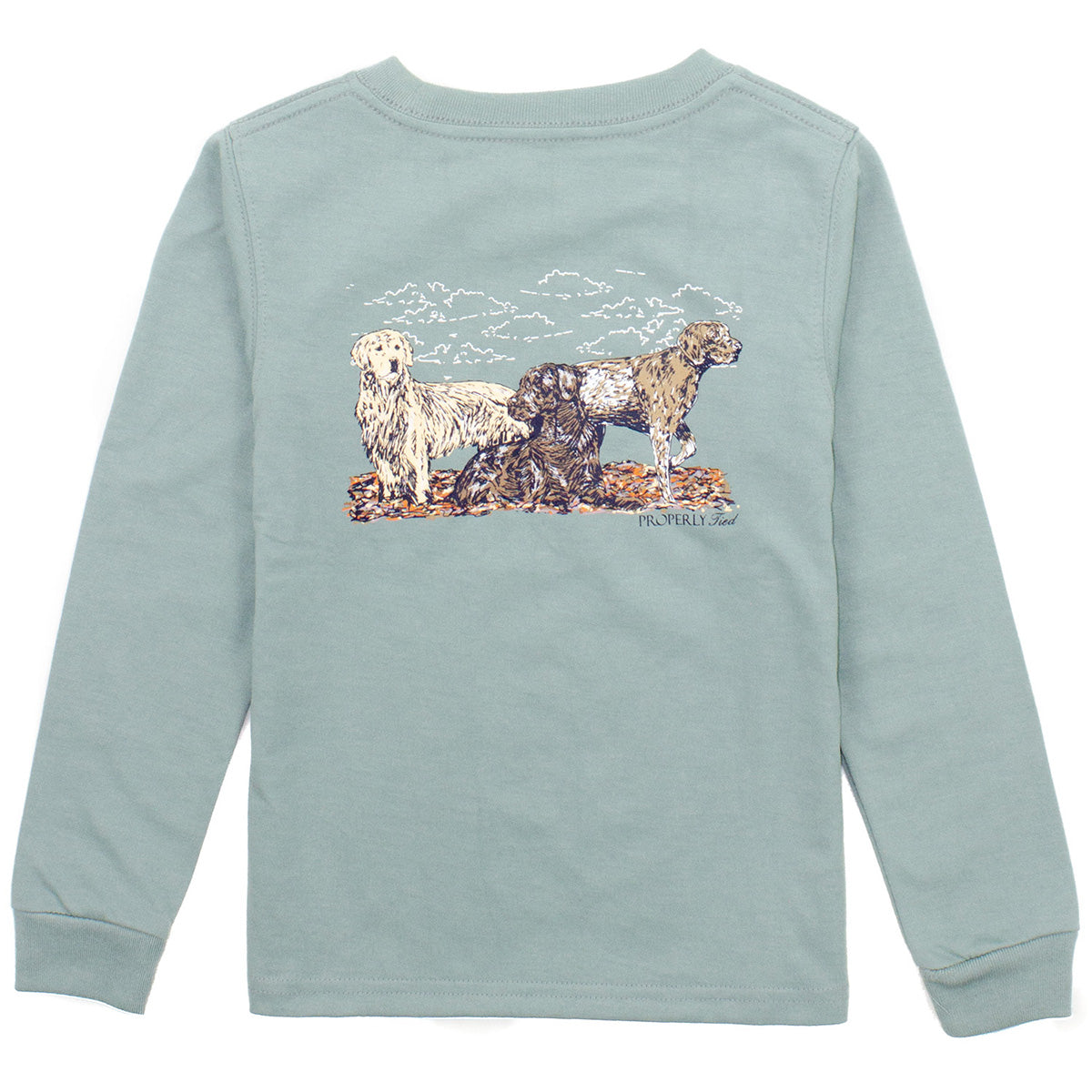 Boy's Hunting Dogs on Fog T-Shirt