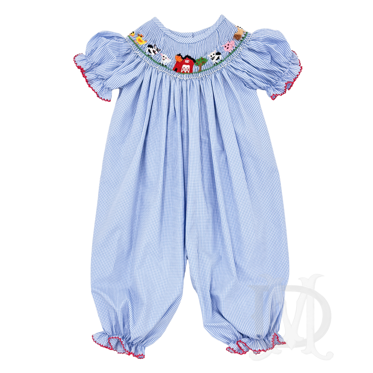 Farm Animals Smocked Bubble