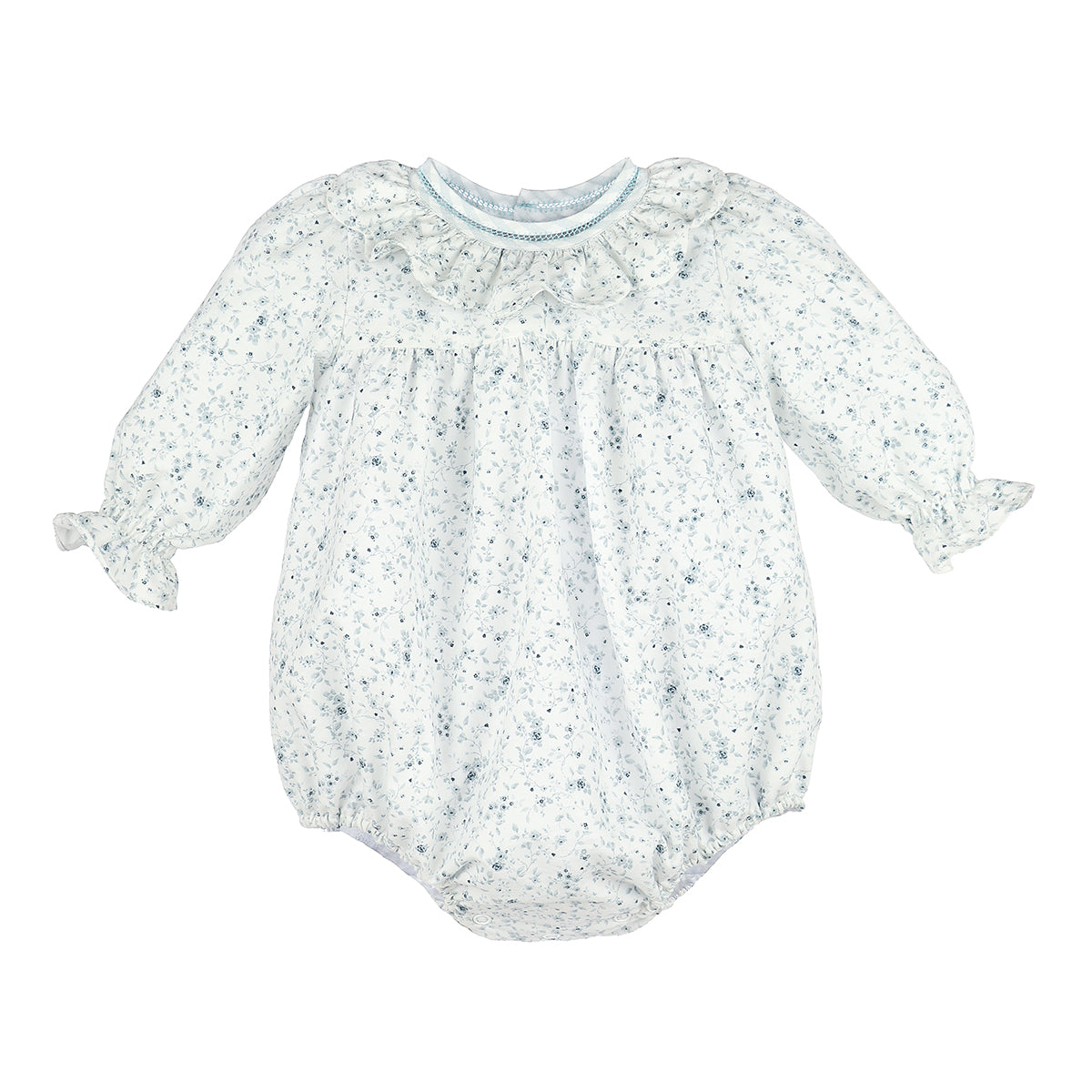 Ice Blue Floral Flurries Bubble