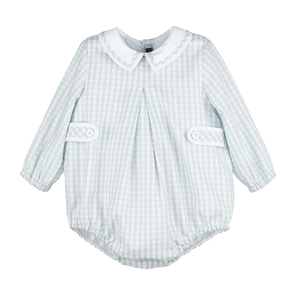 Ice Blue Gingham Tab Bubble