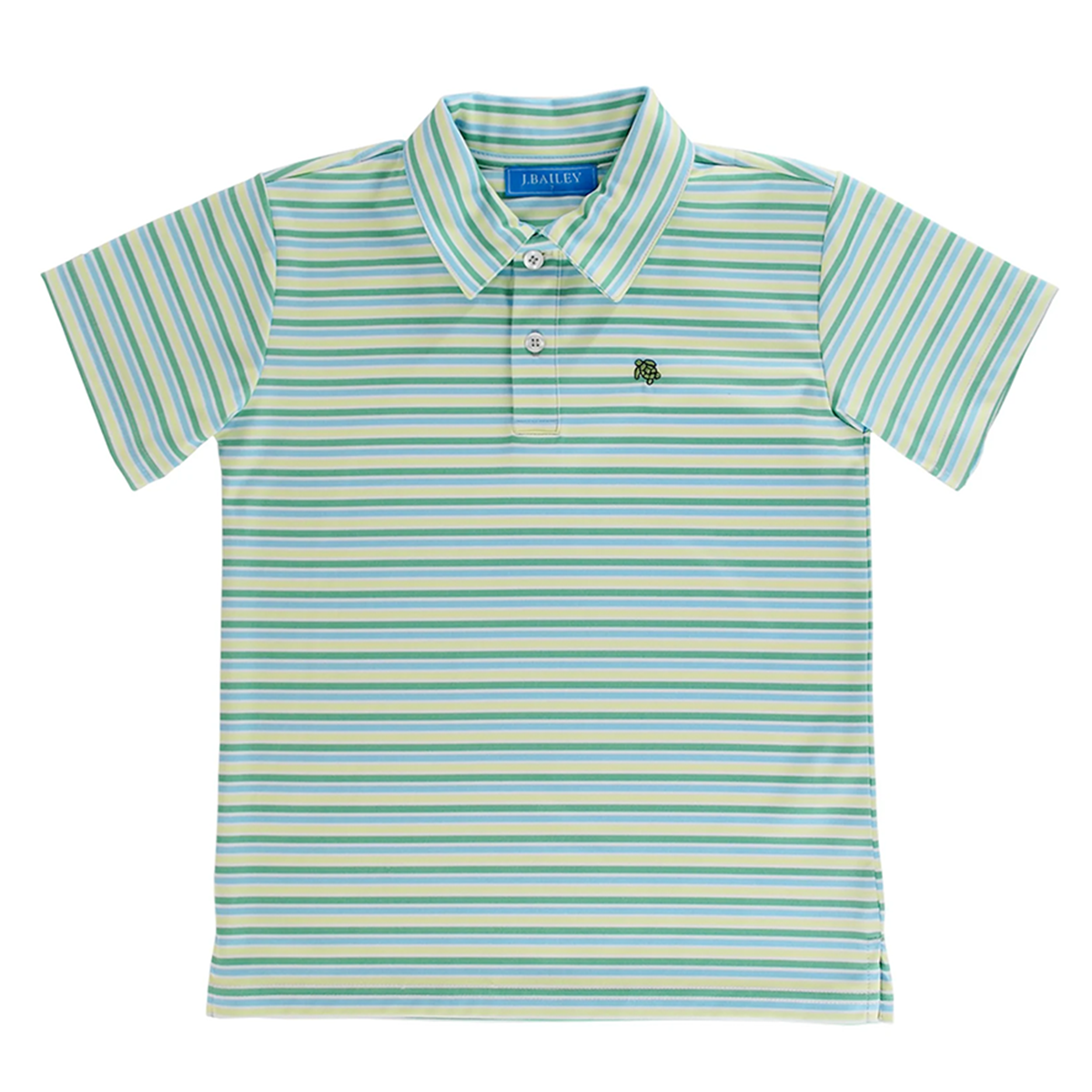 J. Bailey Boys Island Striped Performance Polo Shirt