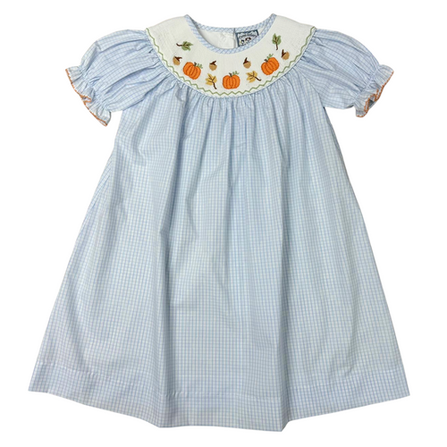 It's Fall Smocked Bishop Dress
