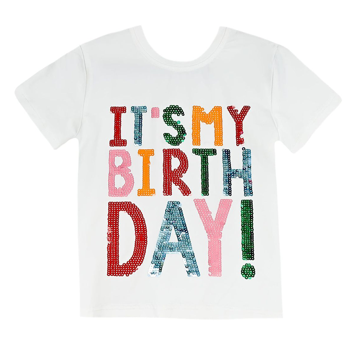 Little Girl's It's My Birthday Sequined Shirt 