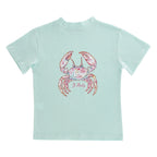 Girls seaglass green crab logo tee by J Bailey