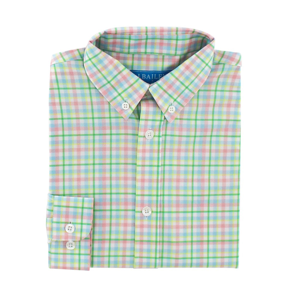 J. Bailey Toddler Boy's Springtime Plaid Long Sleeve Button Down Shirt