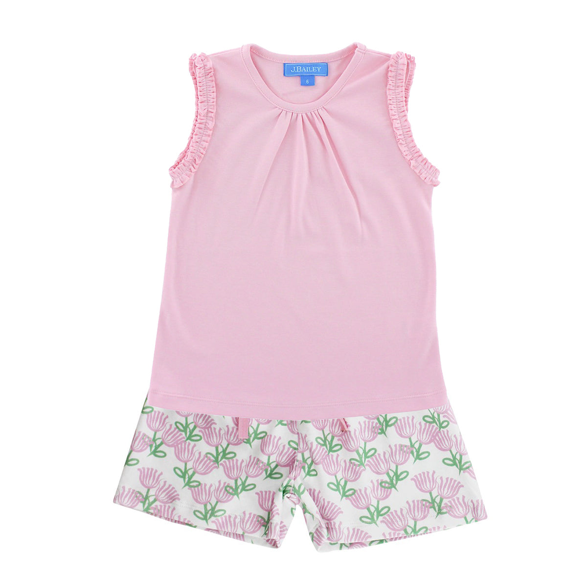 Toddler Girl's Tulips Knit Shorts Set by J. Bailey