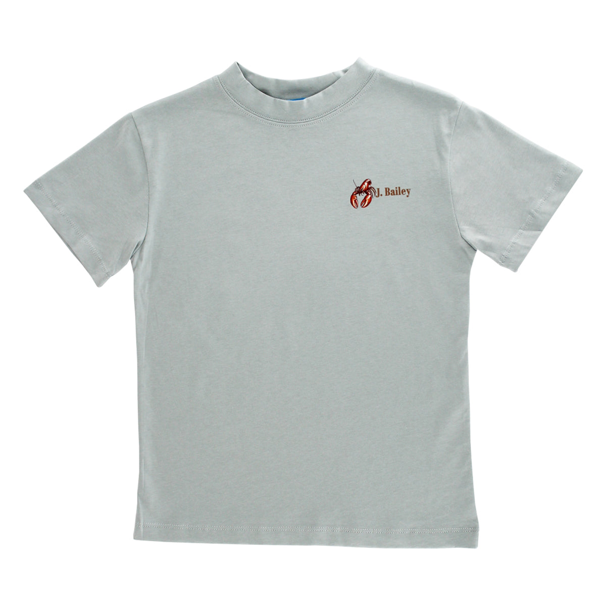 Boys sage green crab boil logo tee by J Bailey