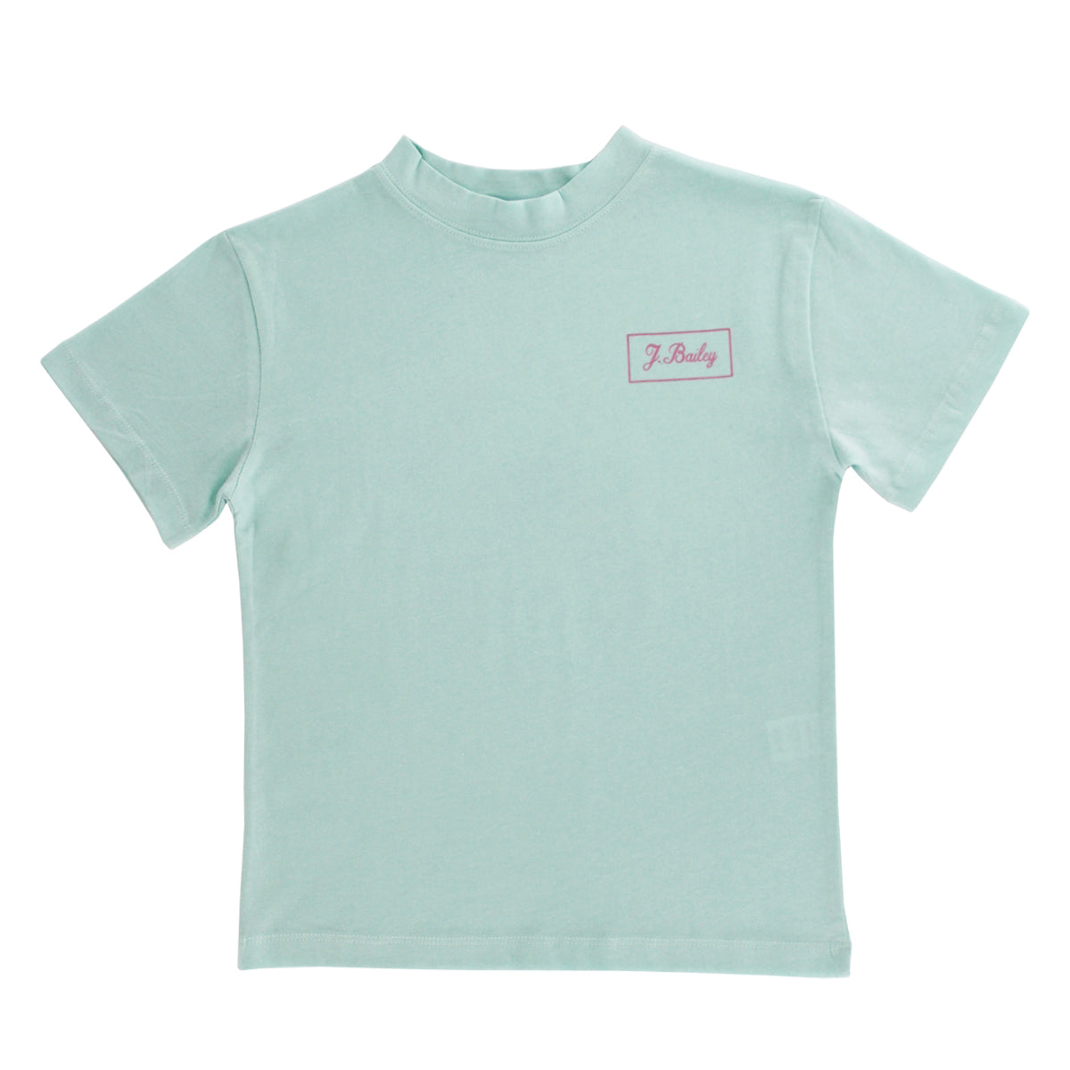 Light green girl's t-shirt with a J. Bailey logo
